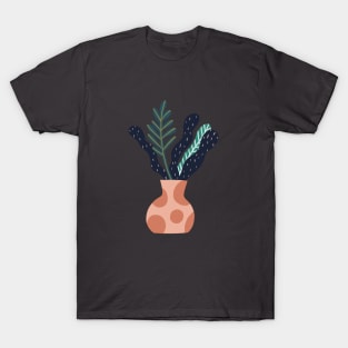 Spotted vase on mustard T-Shirt